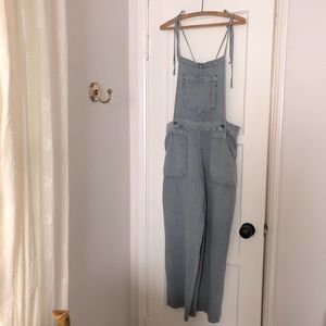 Free People Tie Shoulder Overalls Size S